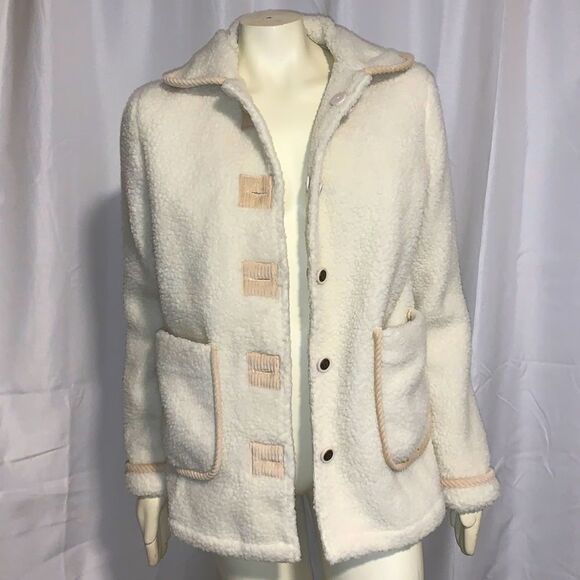 Vintage Teddy Pea Coat Size Small - Picture 1 of 10